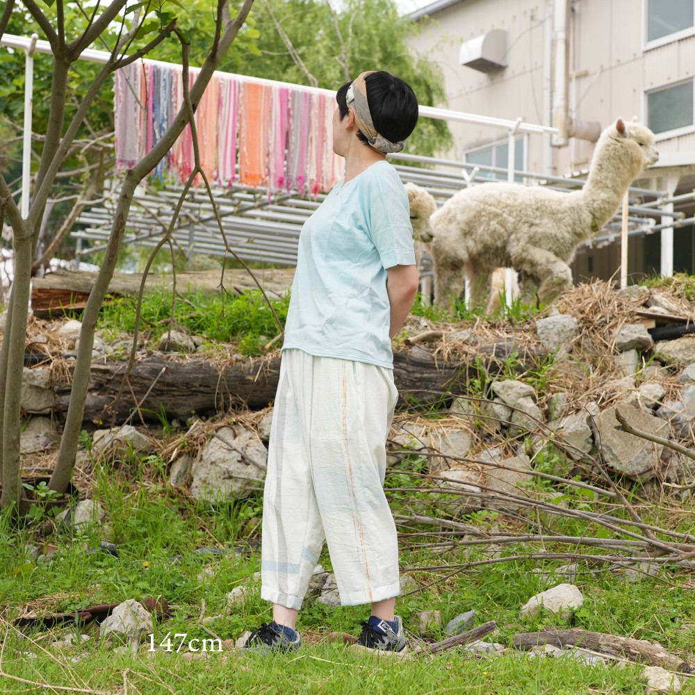 タマキニイメ パンツ tamaki niime (タマキ ニイメ) wide pants (ワイドパンツ