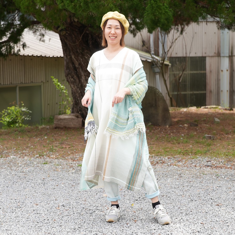 [新品タグ付き] tamaki niime・タマキニイメ・fuwa T-ロング tamaki niime 玉木新雌 only one fuwa-T long V wool70