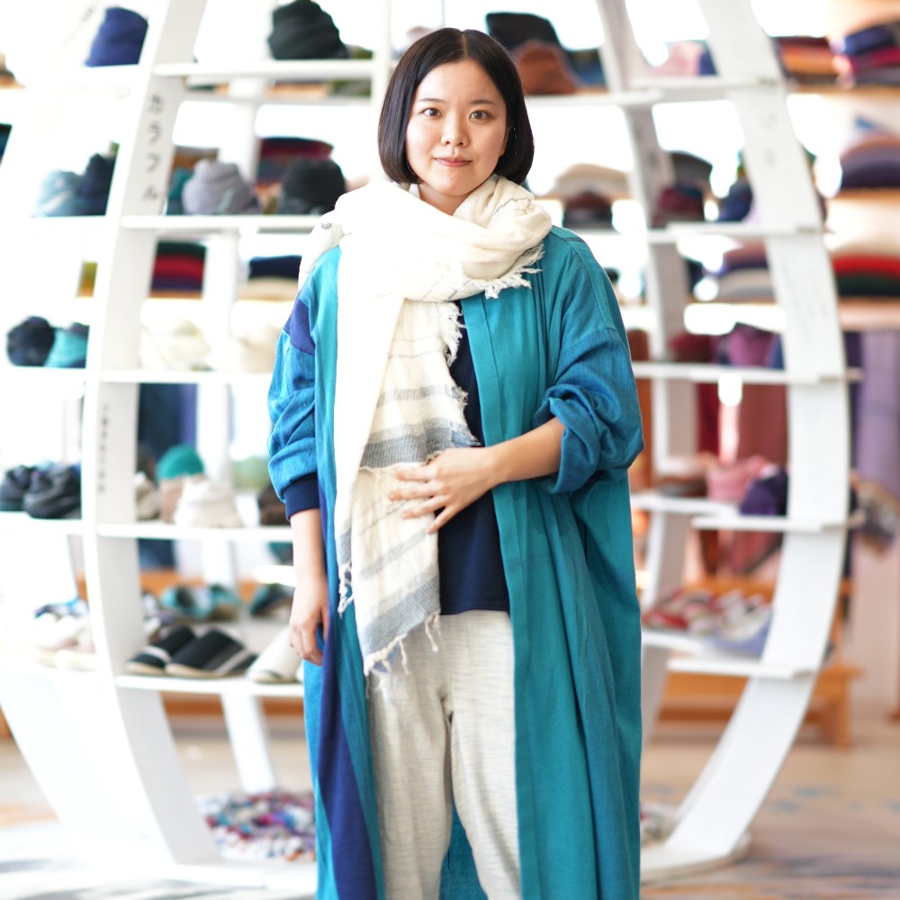 roots shawl BIG 一重 | tamaki niime