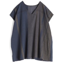 美品♪タマキニイメ fuwa-T short フレンチスリーブ 紺 re9 fuwa-T SHORT | tamaki niime