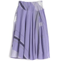 tamaki niime フレアスカート グレー・パープル ふれふれ wool｜tamaki niime 玉木新雌