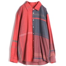 【美品】tamaki niime タマキニイメ 長袖シャツ ユニセックス 赤 4 美品】tamaki niime タマキニイメ 長袖シャツ ユニセックス 赤 4