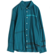 ＊タマキニイメ＊カットソー ゆったり ワイド 半袖 ストライプ柄 ブルー系 タマキニイメ＊カットソー ゆったり ワイド 半袖 ストライプ柄