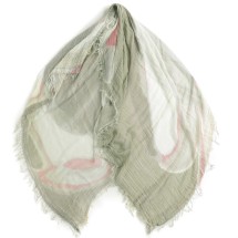 新品　タマキニイメ　プリントショール　ビッグ　イエロー×ブルー系 print shawl BIG | tamaki niime