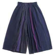 tamakiniime SEN ネイビーとピンクのバイカラーパンツ wide pants | tamaki niime