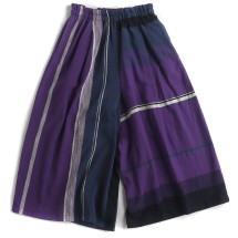 tamakiniime SEN ネイビーとピンクのバイカラーパンツ wide pants | tamaki niime