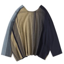 美品♪タマキニイメ fuwa-T short フレンチスリーブ 紺 re9 fuwa-T HALF SLEEVES | tamaki niime