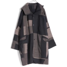 タマキニイメ hood hao フードハオ　フード　コート　コットン ブラック タマキニイメ hood hao フードハオ フード コート コットン ブラック