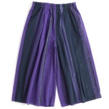 tamakiniime SEN ネイビーとピンクのバイカラーパンツ wide pants | tamaki niime