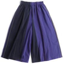 tamakiniime SEN ネイビーとピンクのバイカラーパンツ wide pants | tamaki niime