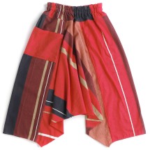 美品✳︎タマキニイメ タルンパンツ ウールコットンチェック柄サルエルパンツ 赤 tamaki niime 玉木新雌 サルエルワイドパンツ tarun pants short